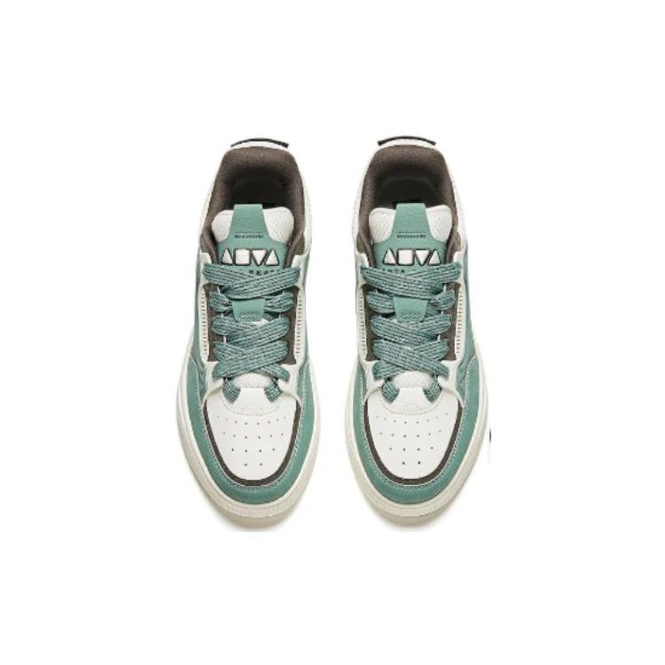 Anta Tênis Aojie Versátil Confortável Amortecedor Durável Cano Baixo Tênis Masculinos Verde Branco Marrom 112448040R-6