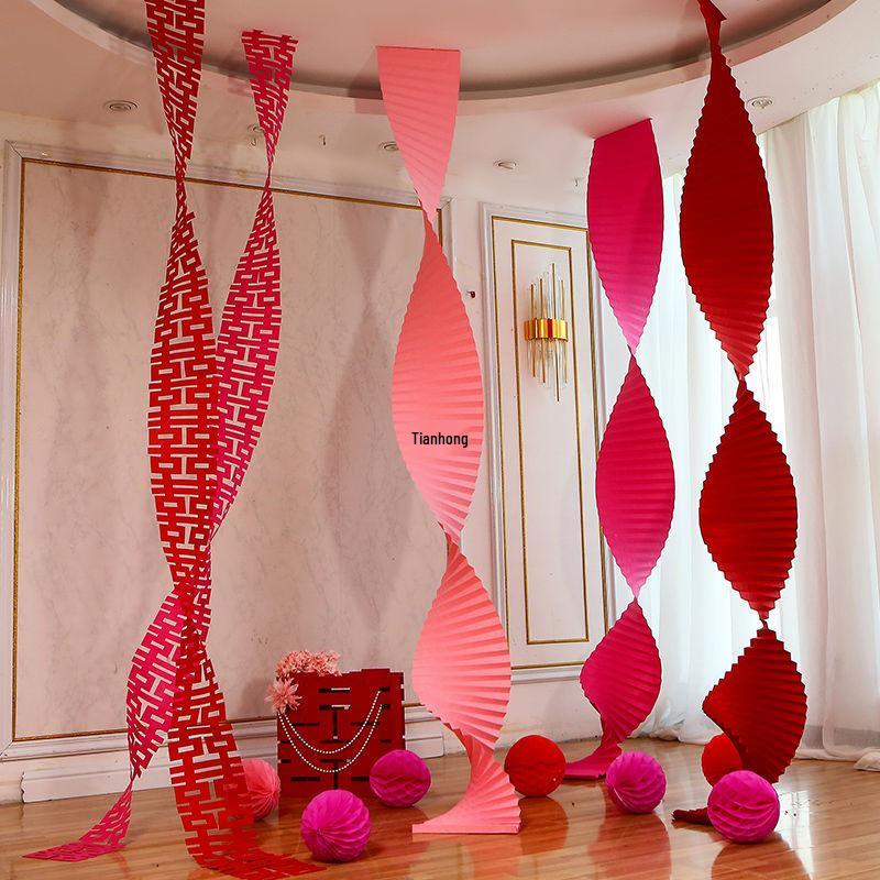 Wedding Origami Wave Festive Decoration Set: Extra Long Pull Flower Strips
