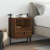 VidaXL Wall-mounted Bedside Table Brown Oak 40x30x61 Cm Engineered Wood 833441