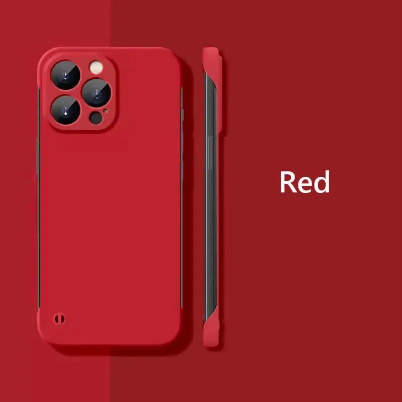 Frameless Slim Matte Hard Back Cover Case For iPhone 15 16 Pro Max 14Pro Plus 14 13 12 Pro Max 15Pro ShockProof Coque