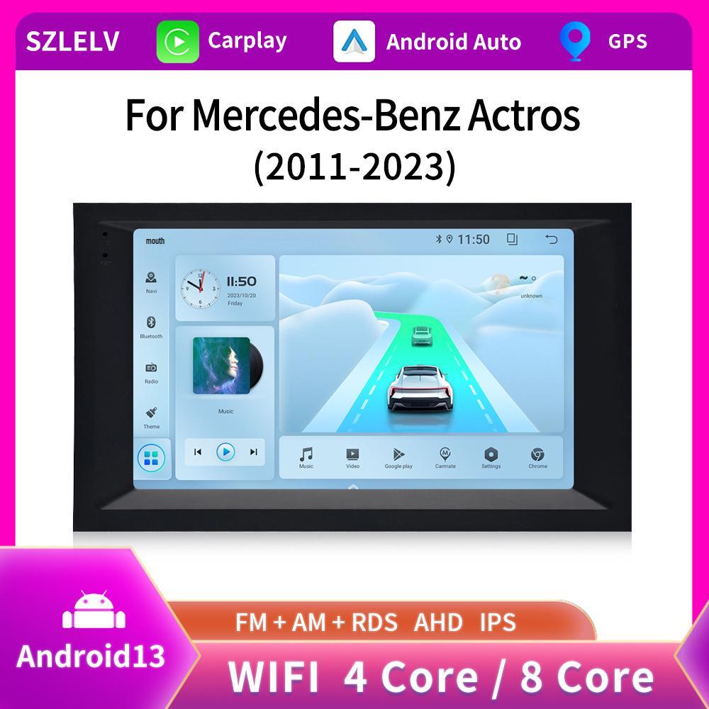 

Дисплей центрального управления Mercedes-Benz Actros: Большая система навигации CarPlay и изображения заднего вида AC8227 4Core 1G+32G