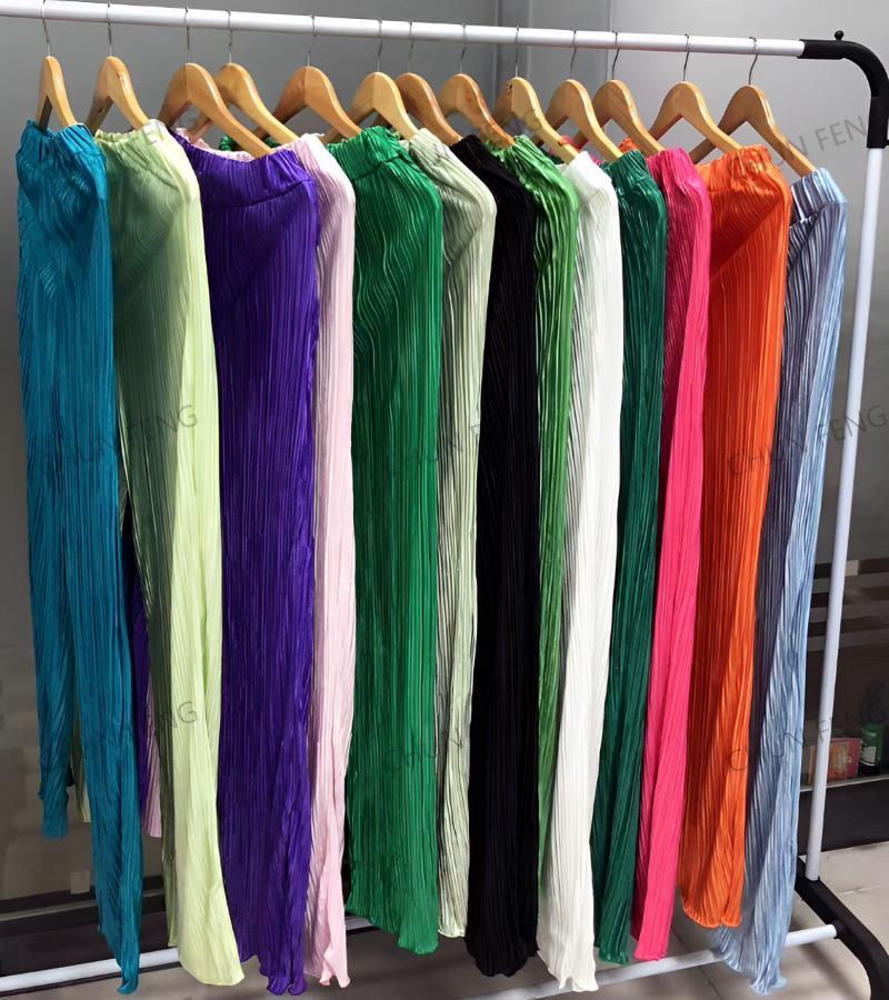 EU & US Women's Sexy Pleated Loose Casual Multi-color Set - Orange