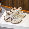 Trendy Kids' Mesh Sneakers: Spring/Autumn, Breathable, Non-Slip, Thick Sole, Fashionable Girls' Dad Shoes
