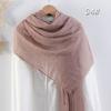 Sciarpa da donna in cotone lino seta - Per tutte le stagioni, colore unito, versatile foulard per testa e parasole