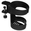 Premium Adjustable Clamp-on Cup Holder for Desk Table Edge Metal Construction Secure Mug Stand Office Home School Desk Drink