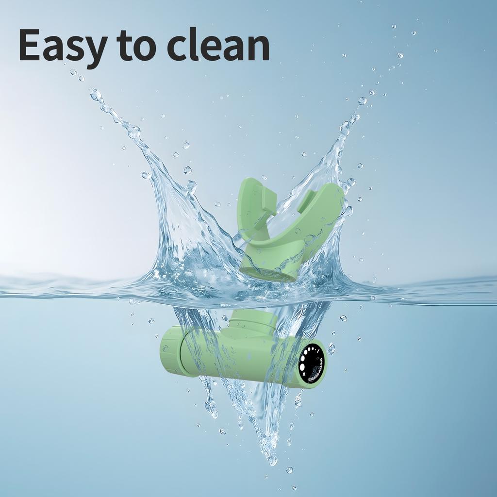 Dechový trenažér Plicní respirátor Fitness vybavení Silikonový dýchací trénink Nástroj pro venkovní exspirační cvičení