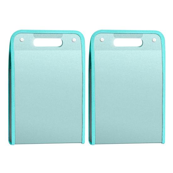 2Pcs Accordion File Organizer 13 Pockets Portable Document Receipt Organizer for A4 Files Waterproof Expanding Files Folder Schoolbag Office Supplies