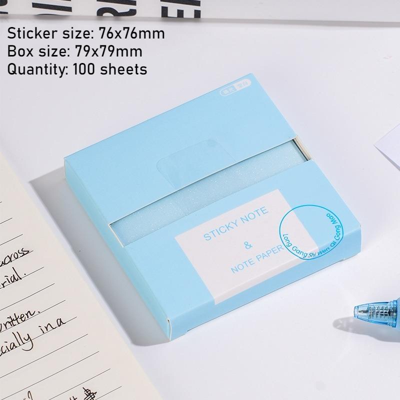 100sheets Pearlescent Color Posits Sticky Notes Pads Paper Stickers Posted It Notebook Memo Notepad Pull-out Message Sticker