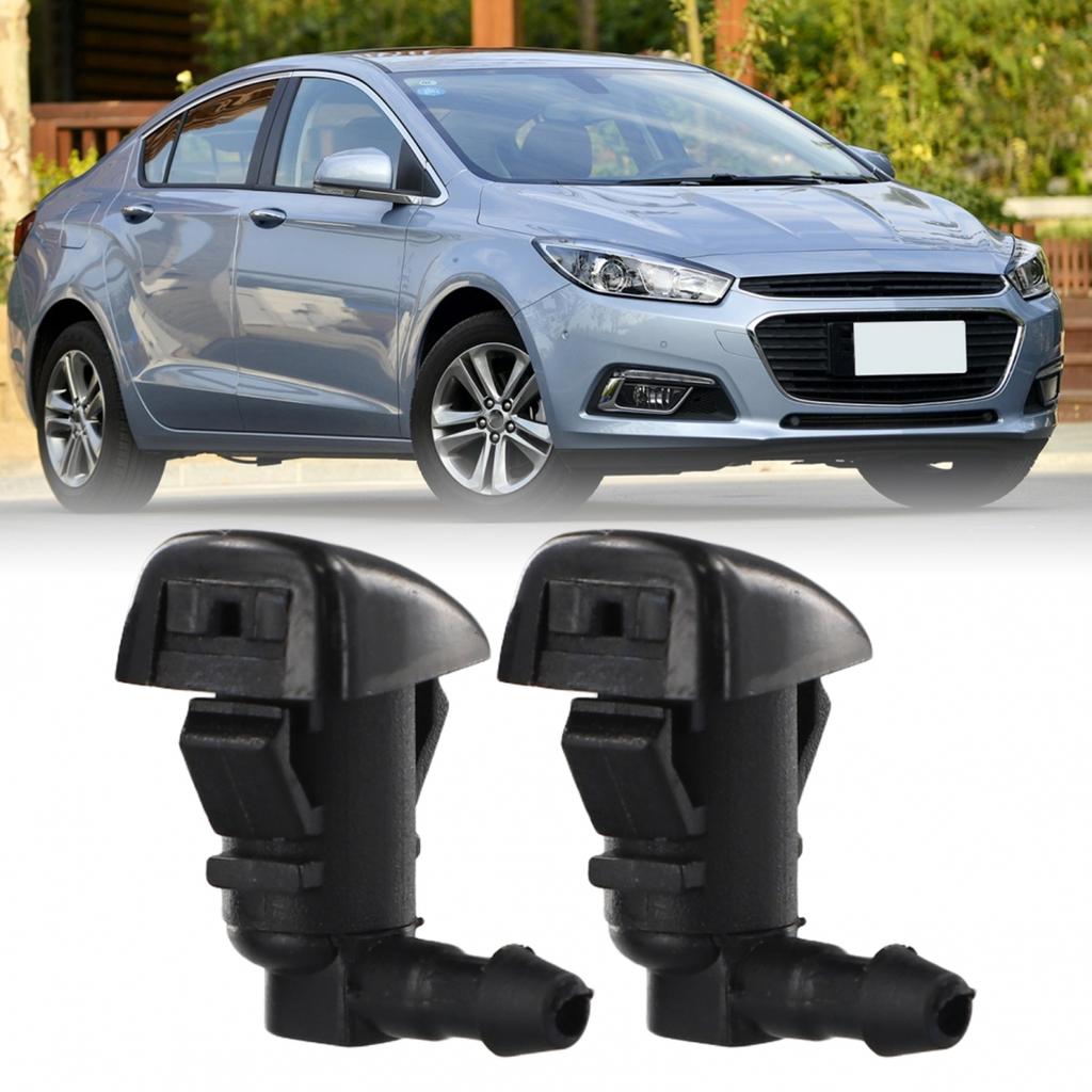 Water Jet Nozzle Washer Nozzle Car 2pcs 95226510 ABS Plastic Black