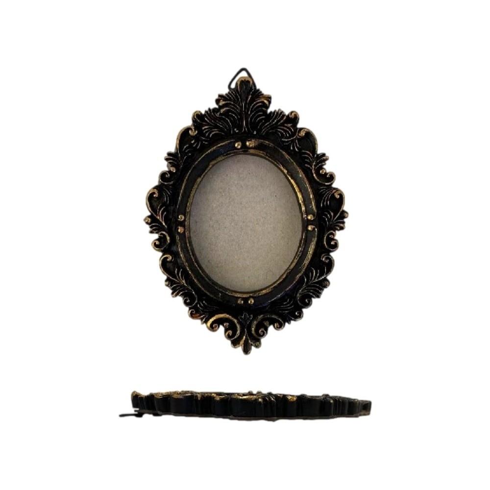 Resin Picture Frame Ornaments Black Photo Display Holders Tabletop Wall Decor