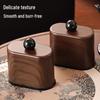 Walnut Wood Grain Desktop Toothpick Holder & Organizer
