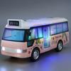 Kids Sound Light Tour School Bus Model Boy Girl Toy Die Cast Metal Little Cars Cars City Bus Friction Powered Play Toys Gift