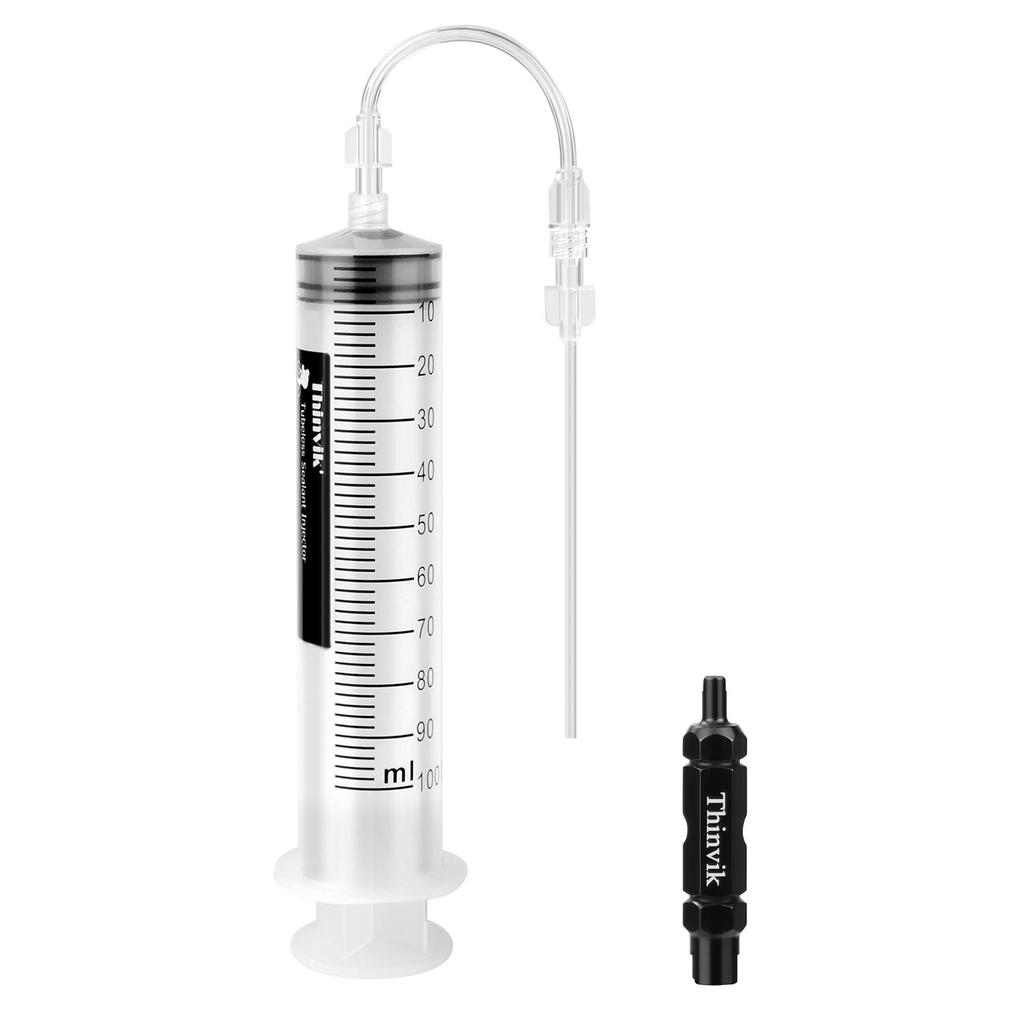 Thinvik Bicycle Tubeless Sealant Injector 100ml Tire Sealant Syringe Cycling