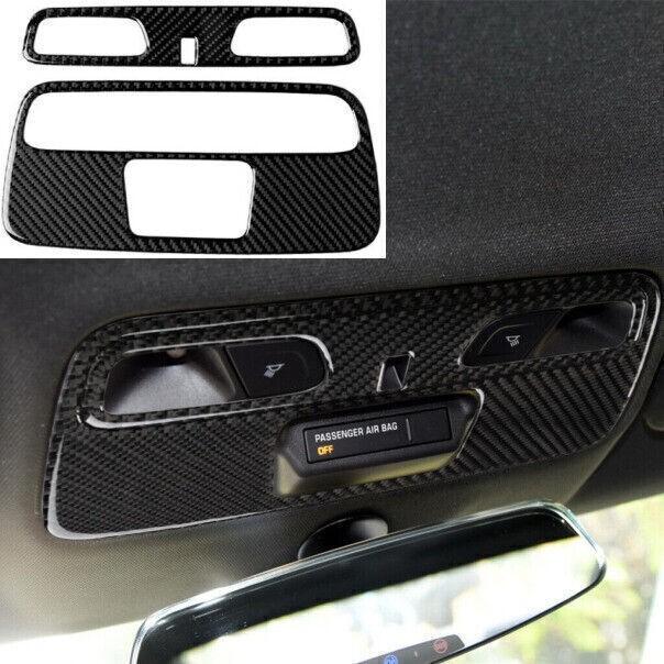 For Chevrolet Camaro 2016- Carbon Fiber Front Reading Light Panel Cover Trim