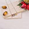 Cross-Border Christmas Necklace: 3D Holiday Tree & Reindeer Clavicle Chain