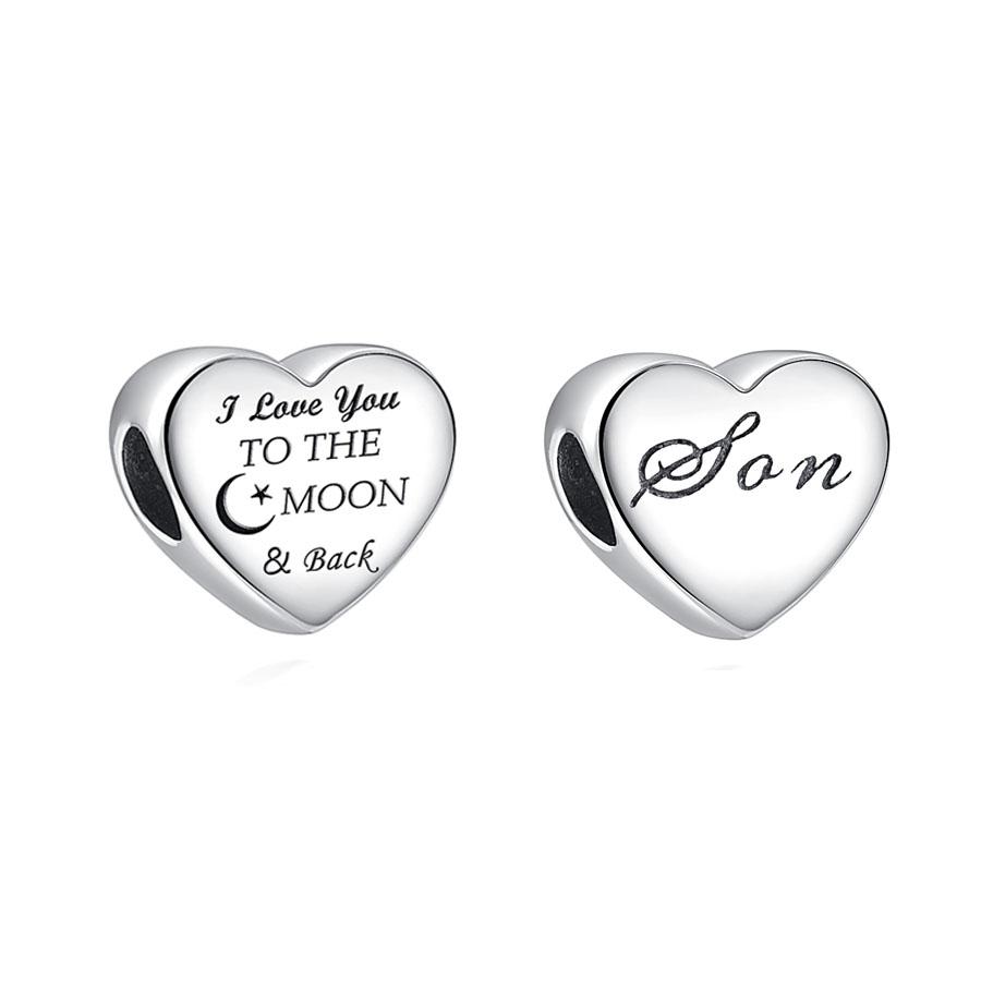 Copper Letter Family Beads Grandma Brother Son Pendant Women Dangle New Charm Fit Original Bracelet For Jewelry Gift