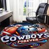 1 Stück Cowboys Forever Stuhlteppich für das Büro, rutschfest, maschinenwaschbarer Teppich für das Büro, Raum-Urlaubsdekoration für Weihnachten, Geburtstag, Polyester