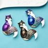1Pc Rhinestone Enamel Fox Brooches For Women Animal Party Causal Brooch Pins Gifts