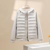Down Jacket Men's and Women's Winter New Trend Casual Versatile Needle Shuttle Splicing Light and Thin Warm Top Jacket