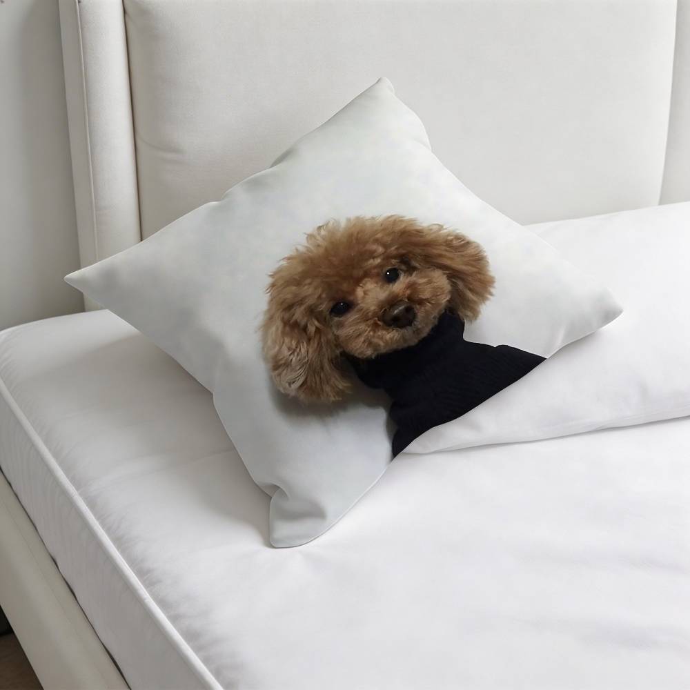 

Cute PPoodle Fashion Square Pillow Case Durable Throw Pillow Cover for Sofa Couch Chair 30x30 cm
