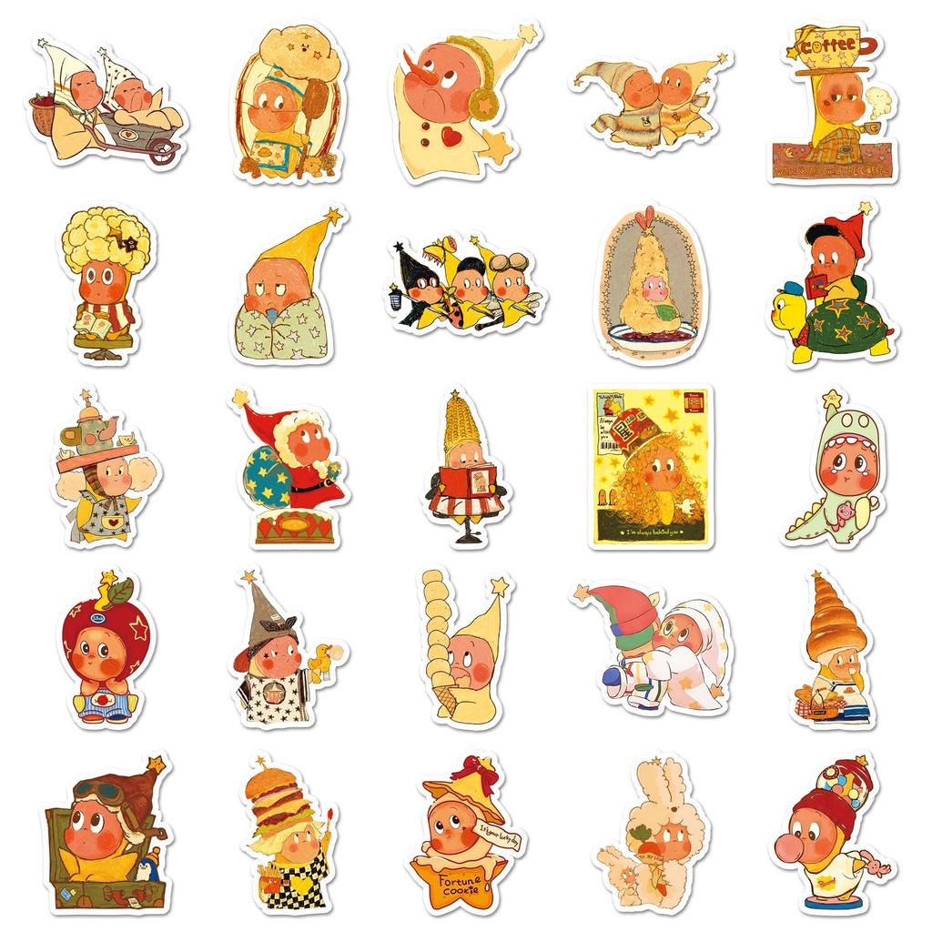 Twinkle Star Man Stickers: 50 Sheets of Cute Cartoon Stickers for Journals and Blind Box Collectibles