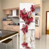 White Flower Fridge Door Decorations Elegant Flowers Refrigerator Sticker Self Adhesive Wall Stickers Vinyl Wallpaper Mural Art