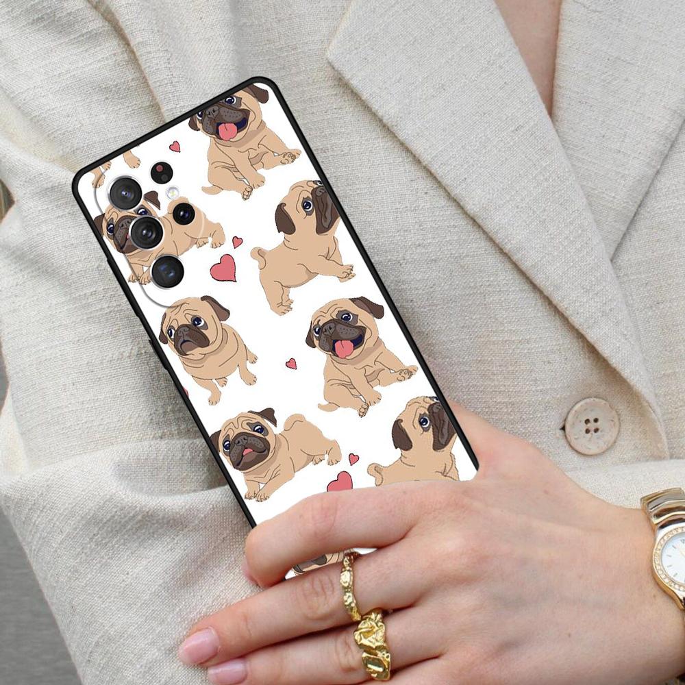 Cute French Bulldog yoga Cell Phone Case for Samsung Galaxy S26 Ultra S25 S24 S23 S22 S21 S20 Note10 Cover Galaxy S21 5G