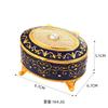 European Light Luxury Retro Jewelry Box Diamond-encrusted Oval Jewelry Box Zinc Alloy Fashion Exquisite Jewelry Storage Box