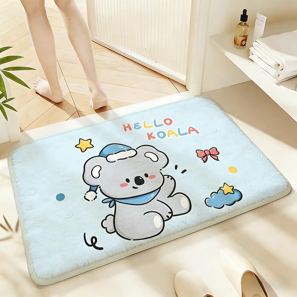 Soft Absorbent Non-Slip Rug Animal Koala Floor Mat Home Decor Doormat Bedroom Floor Mat Shower Carpet