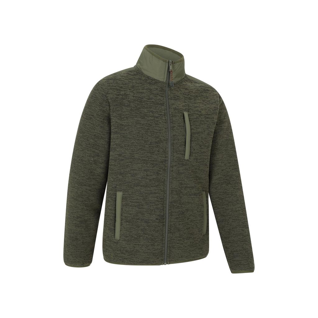 Mountain Warehouse Mens Hayfield Faux Fur Lined Full Zip Fleece Top