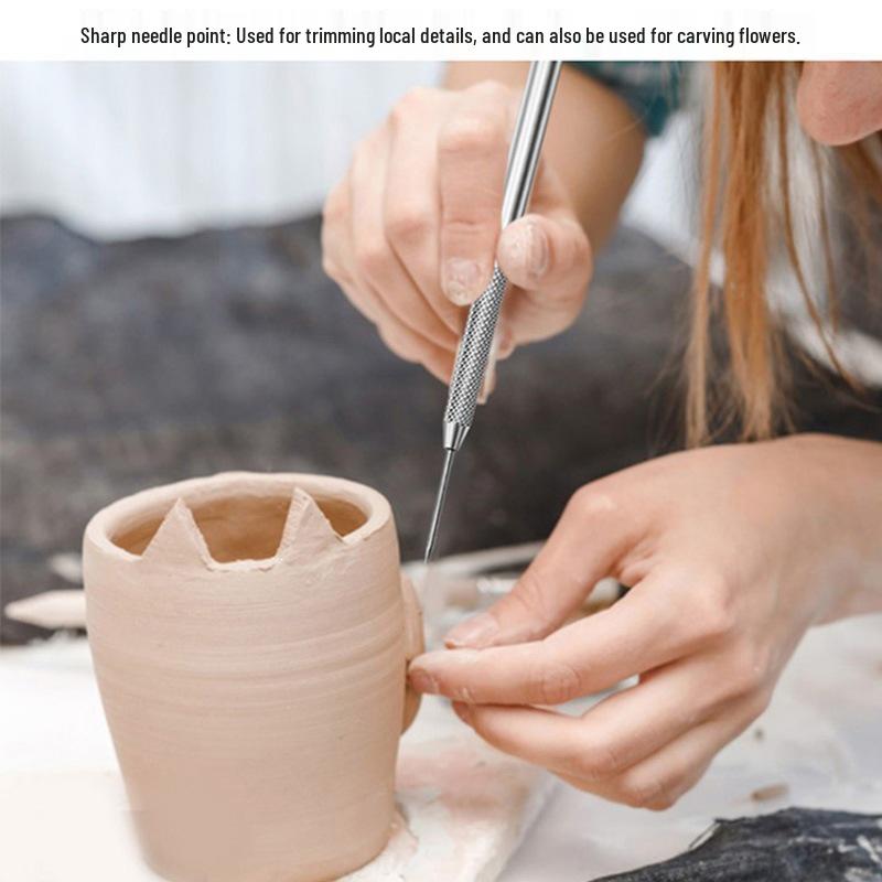 Polymer Clay Sculpture Tool Set: Super Light Clay, Needle & Knife for DIY Figures