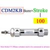 Stainless Steel Pneumatic Cylinder CDM2KB Mini Hexagonal Piston Rod Anti Rotation CDM2KB20/25/32/40-50X75X100X150X200X300