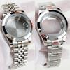 36mm/39mm NH35 Case Silver Soild Stainless Steel Sapphire Glass Waterproof Watch Cases for Datejust NH35 NH36 Automatic Movement 7