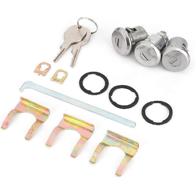 Door Trunk Key Kit, 654394765282 Cutlass Door Trunk Key Lock Set Replacement Fits for Door & Trunk Locks - Round Head Keys