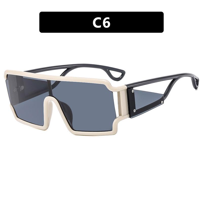 Avant-Garde Futuristic Cutout Square Sunglasses: Street Style for Influencers