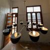 Mid-Century Modern Sputnik Kronleuchter Messing Diabolo Stil 10-Armige Stilnovo-Inspirierte Leuchte Esszimmer Wohnzimmer Deckenleuchte