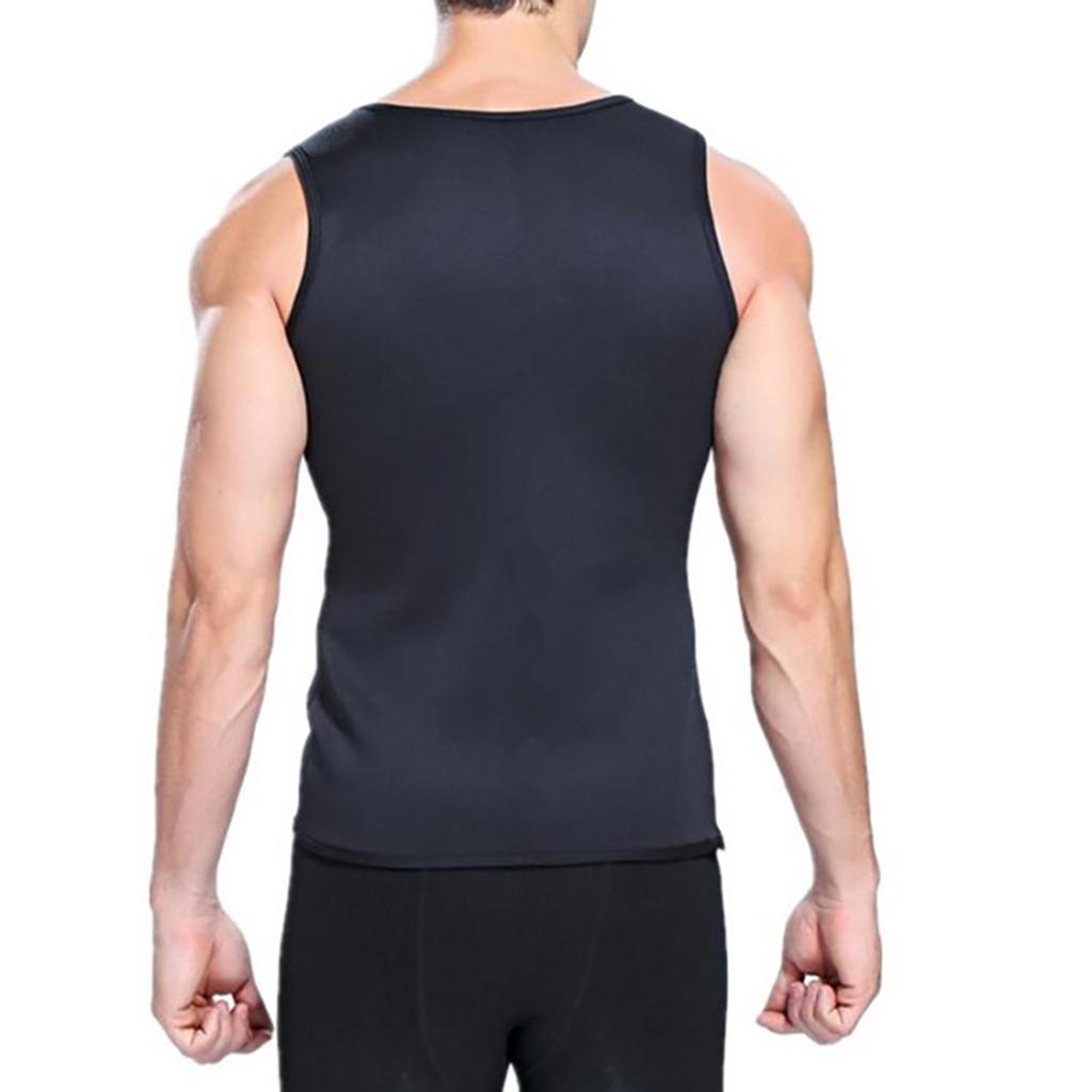 Men Sports Sweat Shapewear Chest Support Abdomen Body Shaper Vest Top