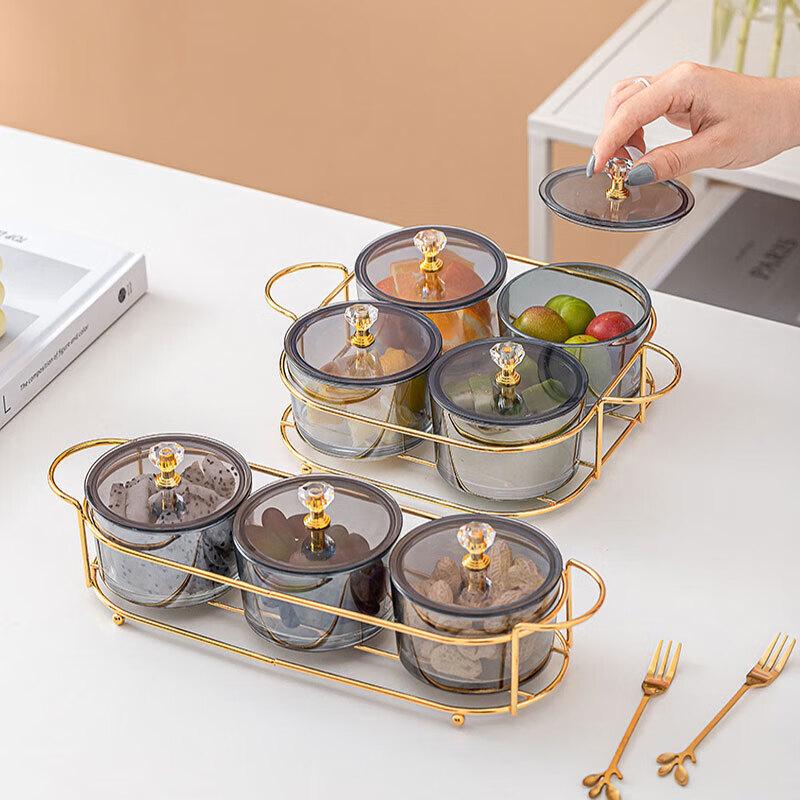 Xiyao Glas Unterteilte Süßigkeiten- und Trockenfrüchteplatte