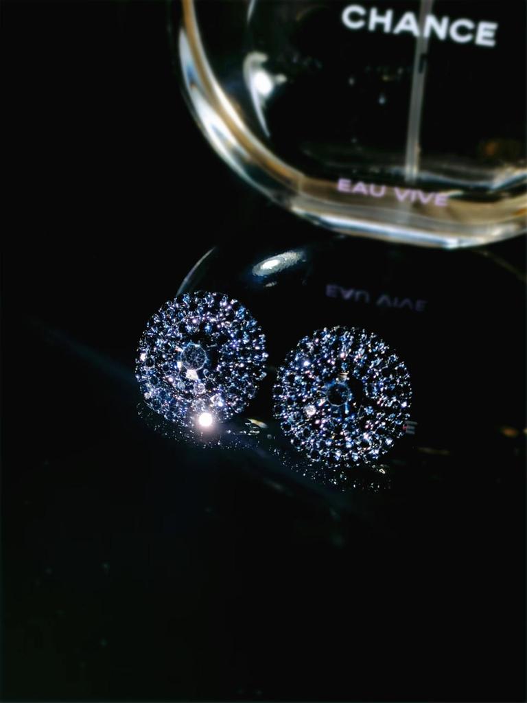 DINGKA Geometryczne Kolczyki Koła z Cyrkoniami dla Kobiet