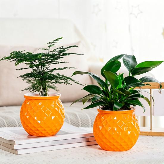 Self Watering Flowerpot with Transparent Bottle And Water Level View Self-Absorbing Cotton Rope Planter Double-Layer Flower Pot for Indoor Plants And