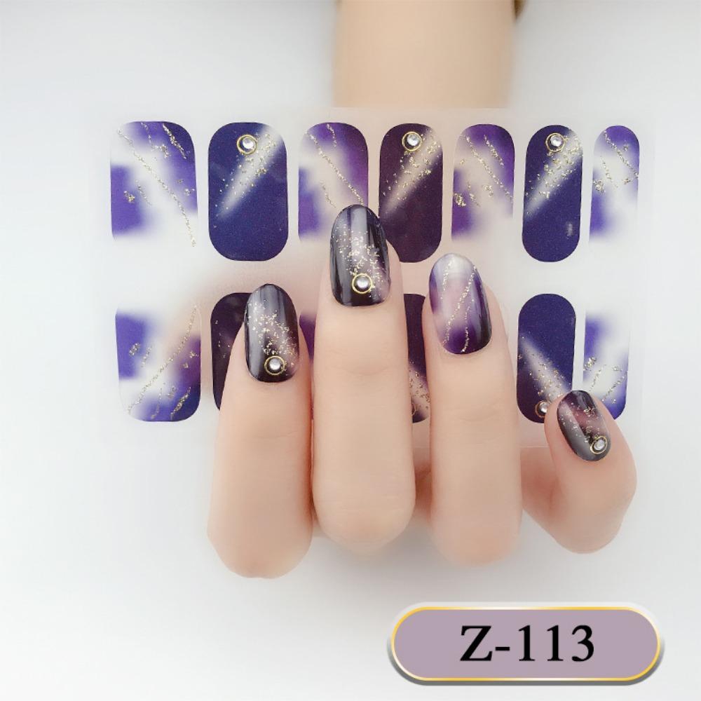 Z dreidimensionaler wasserfester No-Bake-Gel-Nagellack-Film Vollsticker einfacher europäischer und amerikanischer Stil fortgeschrittene Nagelfilm-Papier-Nagelsticker