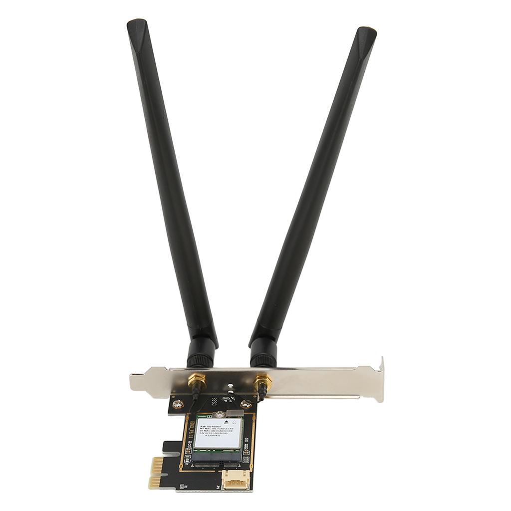 Wireless WiFi 6 PCIE Card with 2 Antenna 1800Mbps 2.4Ghz 5Ghz Support MU MIMO Bluetooth 5.2 Wireless Network Card for