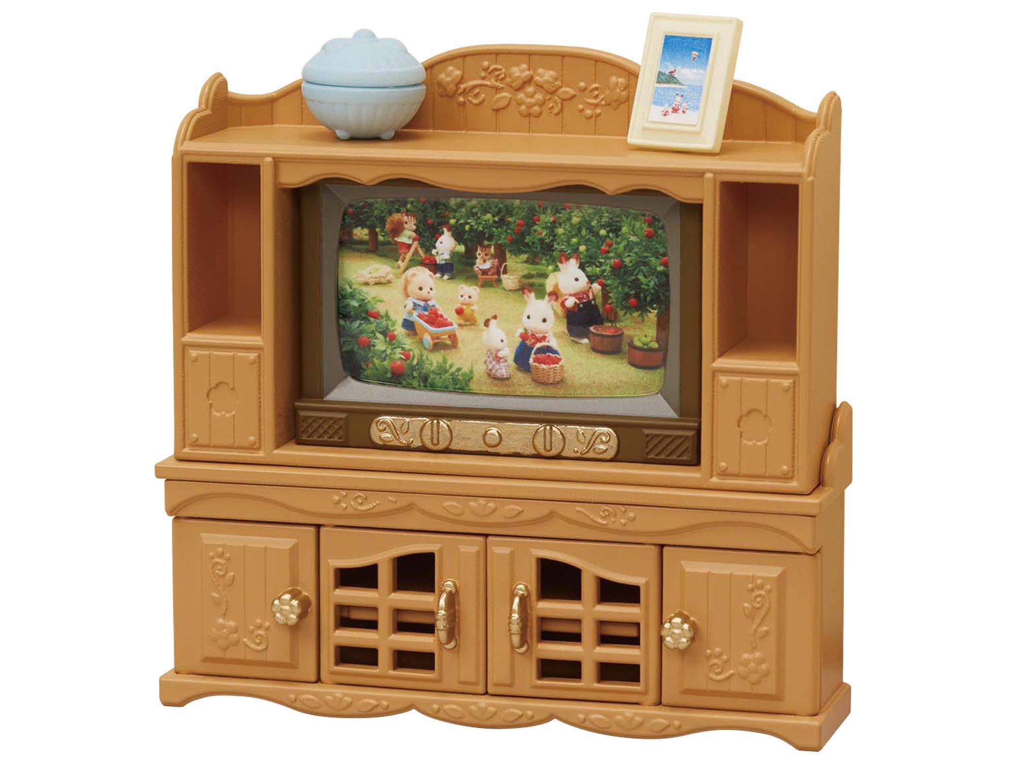 

Sylvanian Families Furniture and TV Stand ST Mark Certified Toy Dollhouse for Ages 3 and Sylvanian Families by Epoch [TV Set] Ka-522 Up,