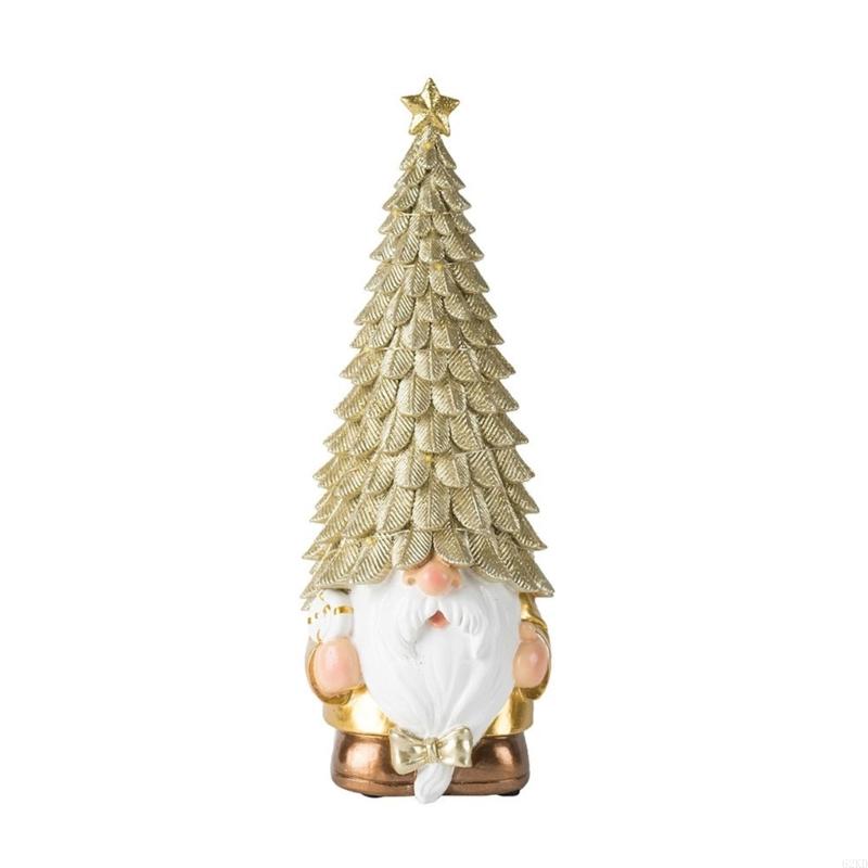 62KD Festival Christmas Santa Elf Ornament Resins Figure for Mantels Display