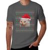 WoUnisex Yelling At Cat Ugly Christmas Sweater Funny Memes T-Shirt Streetwear Print Tee Shirt