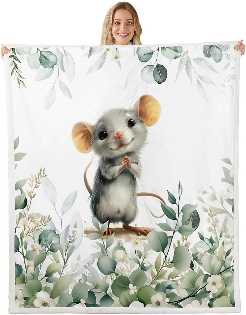 Cute Parrot Blanket Soft Fleece Throw Bird Lover Gift Kids Room Decor Floral Design Home Decoration