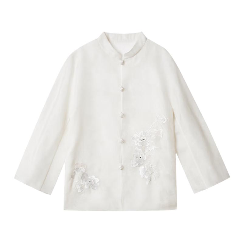 

New Chinese Style Mulberry Silk Open-Front Jacket XL