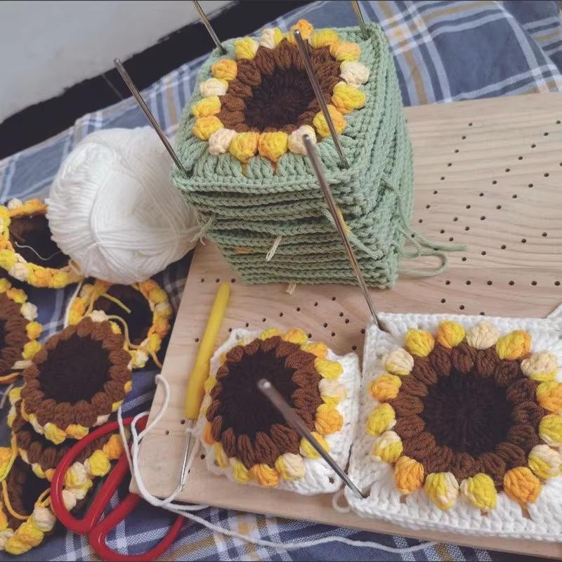Crochet Blocking Boards Crochet Supplies Blocking Mats for Granny Squares Knitting Hats Pillow Cover DIY Knit Purse Bags Adults