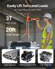 Manual Lever Chain Hoist, 3T 3000KG Capacity Heavy Duty Come Along, 6M Lift G80 Alloy Steel Chain With Dual Pawl Mechanical Brake, 360° Rotating