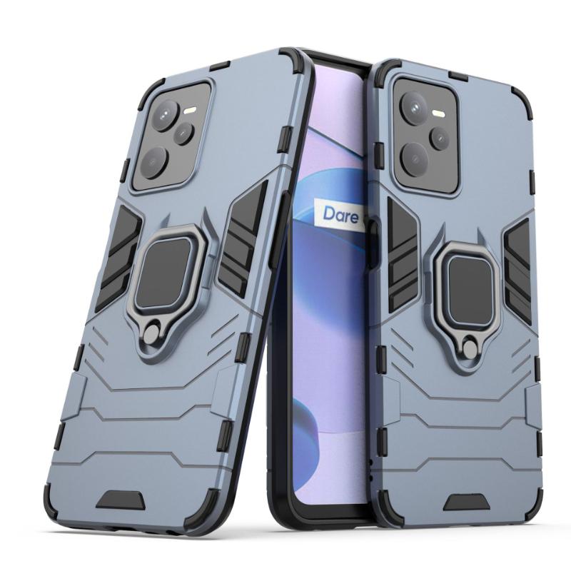 For OPPO Realme Narzo 50A Prime C35 4G Back Cover Phone Case Shockproof Armor Anti-Fall Metal Ring Holder Magnetic Protect Coque